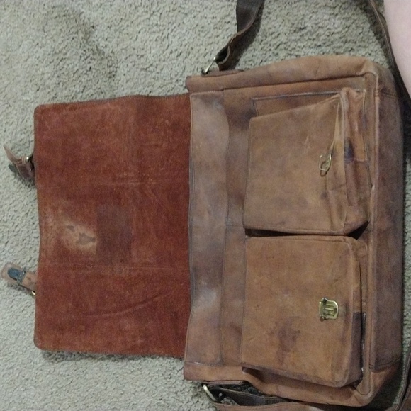 All leather leaderachi laptop bag - Picture 3 of 5